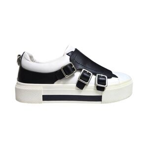 Alexander McQueen Black and White Buckle Sneakers Size 37 Authentic